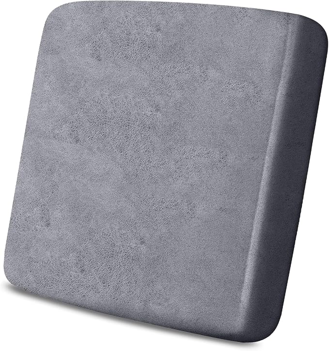 molasofa Leather Look Couch Cushion Covers, Stretch Sofa Cushion Covers for Sectional Armchair Loveseat Protector,Replacement Seat Cushion Slipcovers, Machine Washable (1 Cushion Armchair, Light Grey) by Molasofa