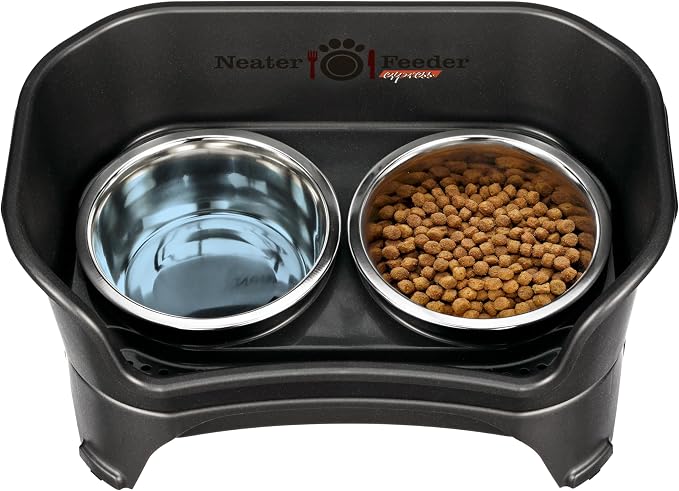 Neater Feeder Express Mess Proof Dog Bowls Elevated for Medium to Large Sized Breed, No Spill Raised Dog Food Bowl Stand, Stainless Steel Food and Water Bowl Set, Pet Dish Feeding Station, Black - Image 8