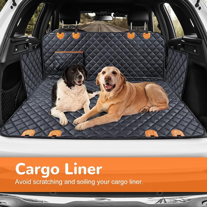 URPOWER Waterproof Dog Seat Covers with Door Protector & 2 Pack Elastic Dog Seat Belt - Image 4