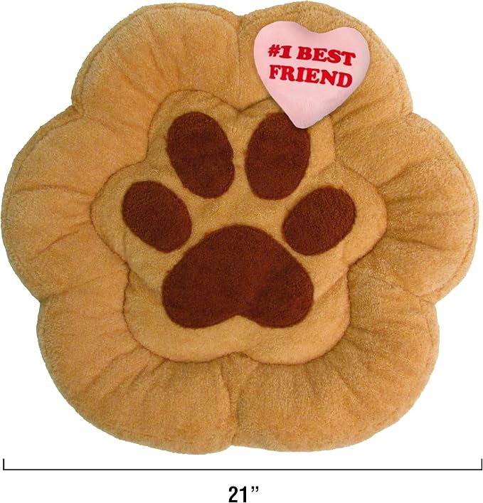 TONBO Soft Plush Small Cute and Cozy Nature Dog Cat Bed, Washer and Dryer Friendly (Paw) - Image 4