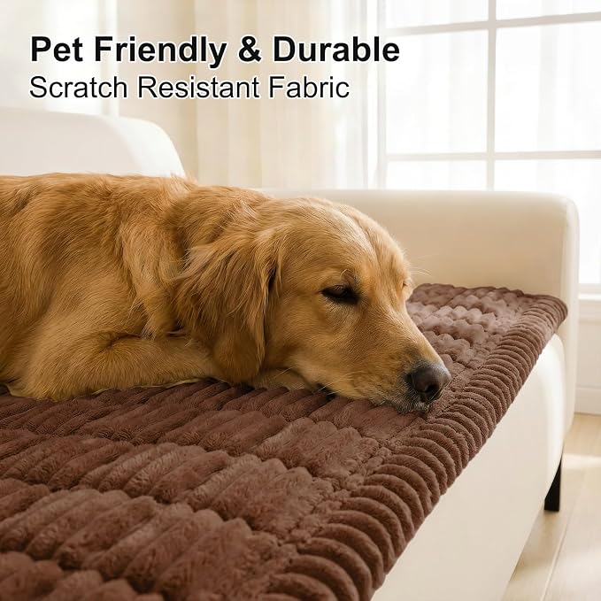 Smiry Couch Cover for Dogs, Non Slip Washable Sofa Protector for Pets | Soft Furniture Cover for Leather & Fabric Couches, Cozy Protect Against Fur, Dirt & Messes, Pet Friendly, 27.6"x27.6" - Image 3