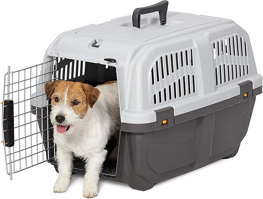 MidWest Homes for Pets Skudo Plastic Carrier, 24-Inch Ideal for Small Dogs with an Adult Weight of 13 - 25 Pounds