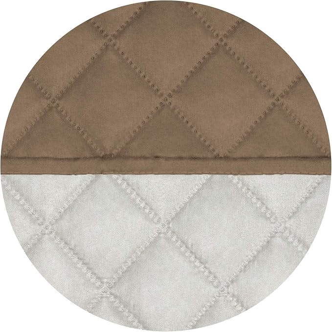 PureFit Reversible Quilted Sofa Cover, Water Resistant Medium Slipcover Furniture Protector, Washable Couch Cover with Non Slip Foam and Elastic Straps for Kids, Dogs, Pets (Loveseat, Camel/Ivory) | Camel/Ivory, Water Resistant Couch Protector, Washabl... - Image 5
