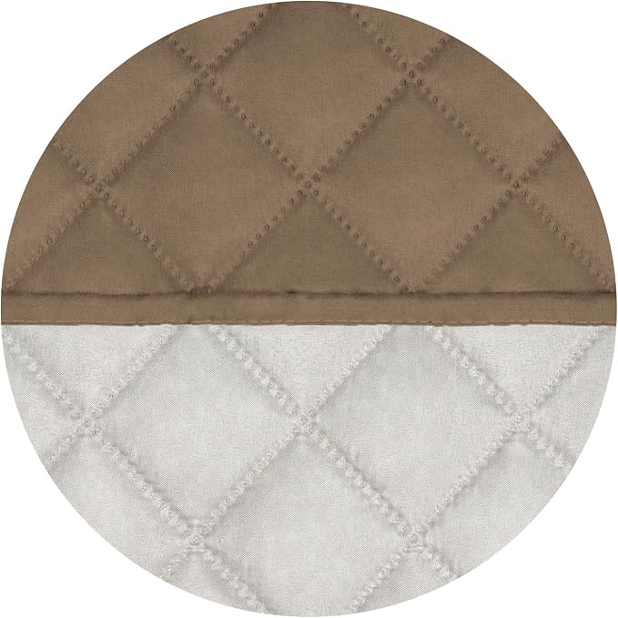 PureFit Reversible Quilted Sofa Cover, Water Resistant Medium Slipcover Furniture Protector, Washable Couch Cover with Non Slip Foam and Elastic Straps for Kids, Dogs, Pets (Loveseat, Camel/Ivory) | Camel/Ivory, Water Resistant Couch Protector, Washabl... - Image 5