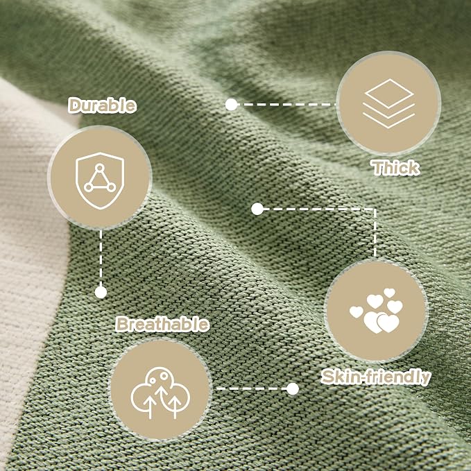 MEETSKY Couch Cover for Reclining Couch Furniture Covers Pet Sofa Covers for Living Room Washable Soft Touch Couch Covers for Sectional Couch Protector, 71" x 102", Sage Geometry - Image 6