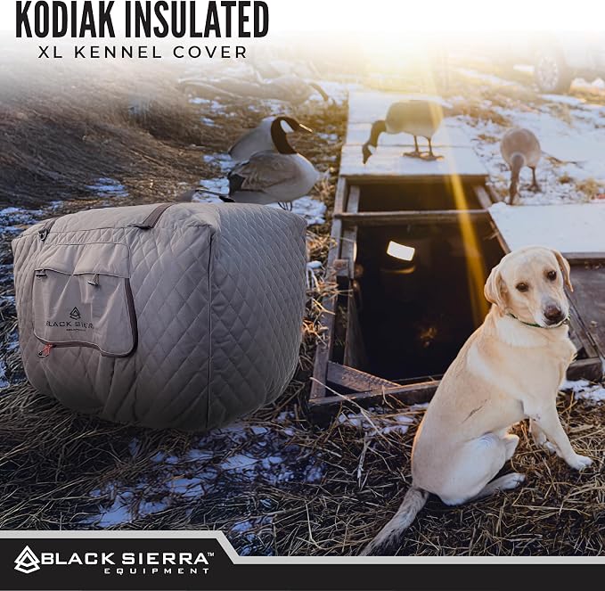 Black Sierra 41” Insulated XL Dog Kennel Cover – Ventilated, Weather‑Resistant Crate Cover with Carry Handles, Perfect for Duck Hunting, Cold‑Weather Transport, Camping & Travel - Image 5