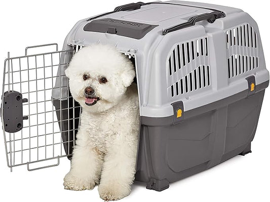 MidWest Homes for Pets Skudo Plastic Carrier, 27-Inch Ideal for Small / Medium Dog Breeds with an Adult Weight of 26-35 Pounds