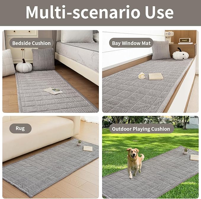 Dog Couch Cover for Sofas, Pet Couch Cover Washable, Funny Fuzzy Plush Sofa Covers for Dogs, Non Slip Sofa Covers, Sofa Pad Furniture Protector for L Shaped(1PC, Light Grey, 27.5"x 82.7") - Image 4