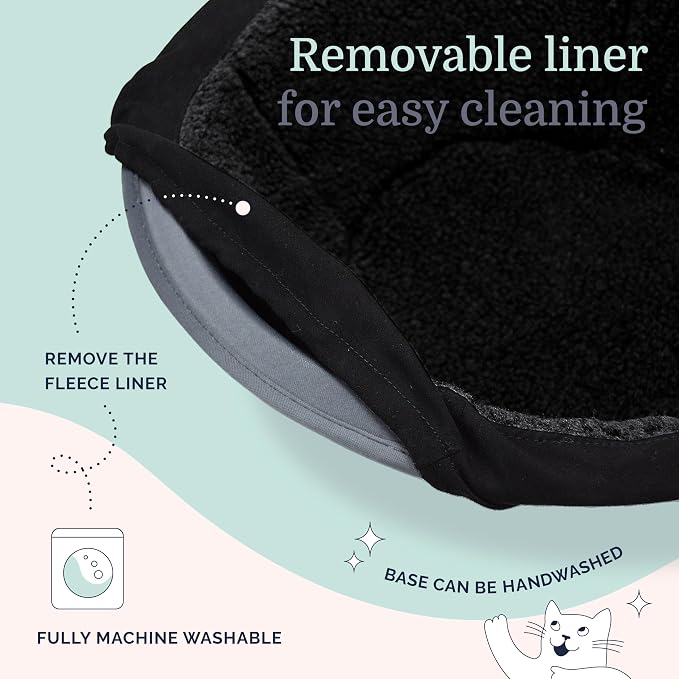 Hepper Cat Nest - Washable Cat Bed with Removable Fleece Liner - Image 3