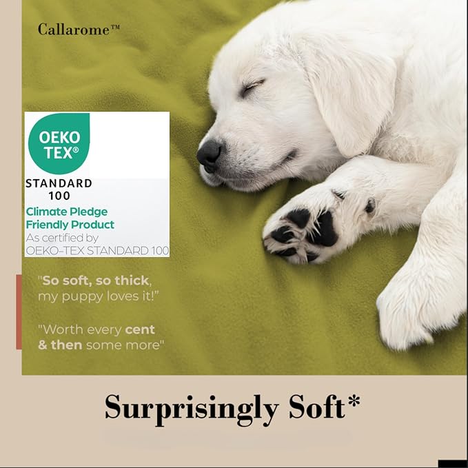 Waterproof Blanket for Bed & Couch Protection, Khaki/Ochre, 80"x90" | High-Density Heavy-Duty Material – Ultra-Soft & Durable Soft Fleece, Leakproof, Reversible, Silent No-Crinkle Design - Image 4