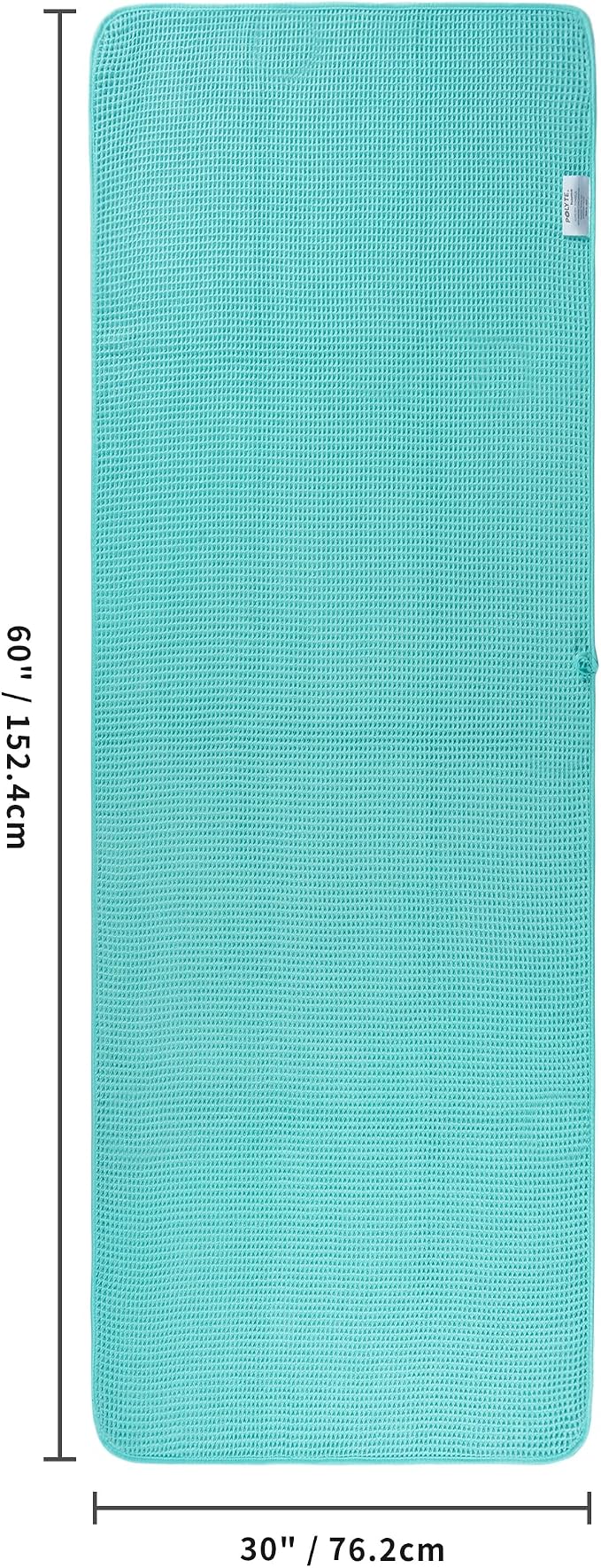 POLYTE 430 GSM Microfiber Oversize Quick Dry Lint Free Bath Towel, 60 x 30 in, 4 Pack (Waffle Weave) - Image 3