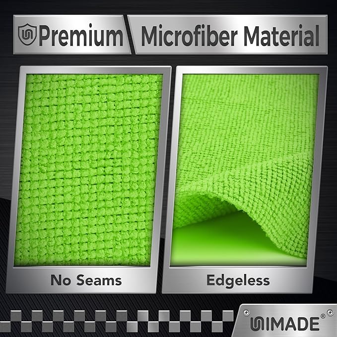 UNIMADE Microfiber Cleaning Cloth, 200PK Reusable Shop Rags Bulk | Microfiber Cleansing Cloth Lint Free Cleaning-Towel for Car Kitchen Automotive Bar Mechanic Garage,11.5"x11.5",Multicolor - Image 2