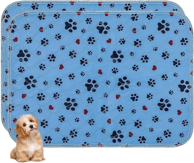 Washable Pee Pads for Dogs,2 Pack Extra Large 36"x72" Super Absorbent Reusable Puppy Pads,Non-Slip 100% Waterproof Dog Pee Pad,Pet Training Pads for Couch, Crate,Potty Training,Floor by ESWIN