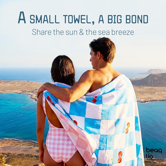 Microfiber Beach Towel W/Bag, Double Print Cherry Towel, 71 * 36'' | Quick Dry XL Beach Towels for Cruise Pool Yoga Gym Gift, Lightweight Absorbent Sandproof Compact Towels Beach Essentials - Image 5