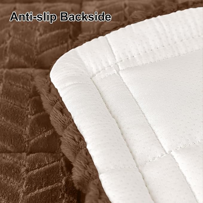 Smiry Couch Cover for Dogs, Non Slip Fuzzy Pet Sofa Covers Washable | Sofa Slipcovers for 3 Cushion Couch, Soft Thick Furniture Protector for Cats Dogs, Against Fur, Dirt, Scratch (35.4"x95") - Image 6