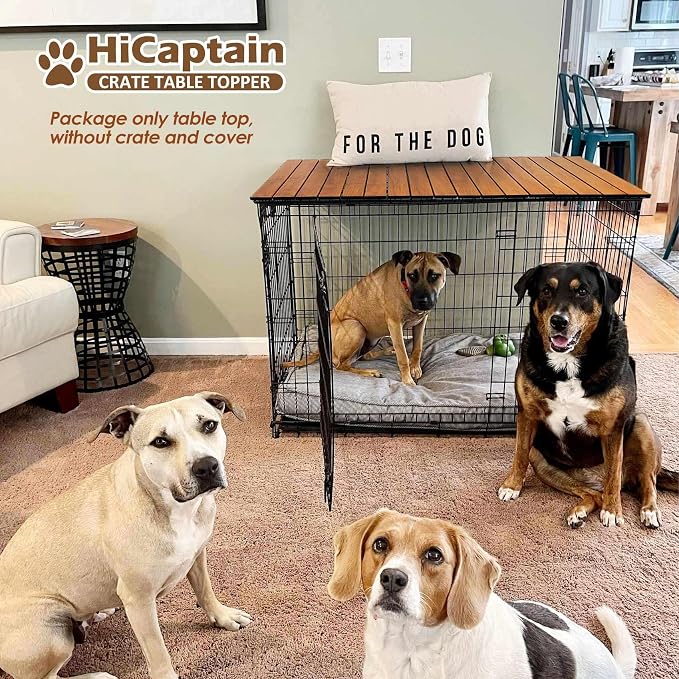 HiCaptain Pet Crate Table Topper – Foldable Wire Dog Kennel Topper Custom Pet Crate Table (L, for 42 inch Crate) - Image 6