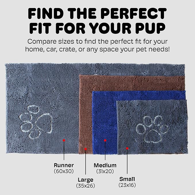 Dog Gone Smart Cat Litter Mat - Super Absorbent Microfiber - Plush Surface Traps Litter, Dirt & Moisture - Washable - Built with Double Basting & Stitching for Lasting Use -Pacific Blue, 35 x 26 In - Image 4