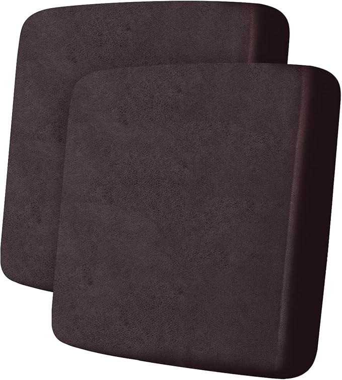 ANARACHON Leather Look Couch Cushion Covers Sofa Seat Slipcovers Sets Couches Furniture Protector for Sectional Armchair Loveseat Pets Kids Stretch Spandex Fabric (2 Cushion Loveseat, Chocolate) by ANARACHON