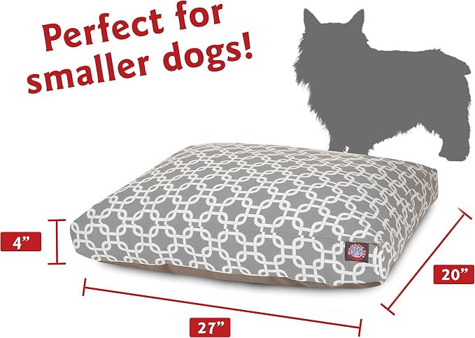 Gray Links Small Rectangle Indoor Outdoor Pet Dog Bed With Removable Washable Cover By Majestic Pet Products - Image 3