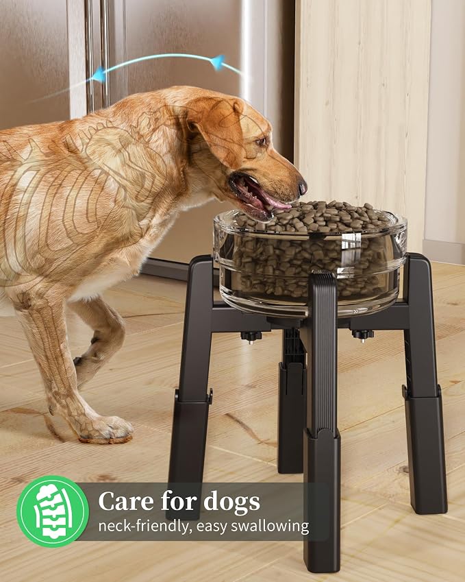 CZPET Dog Bowl Stand with Adjustable Height and Width [Stand Only] | Elevated Pet Water & Food Bowl for Medium Dogs, Stable and Anti-Slip Raised Bowl - Image 8