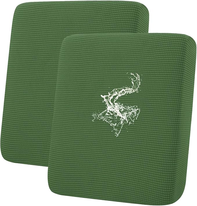 hyha Waterproof Couch Cushion Covers for Pets, Non Slip Sofa Seat Cover | Stretch Jacquard Fabric, Elastic Bottom, Non Slip Fit, Waterproof Protection, Pet Hair Protection (2 Pieces) by hyha