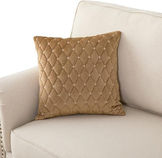 Eismodra Throw Pillows,Couch Cover,Sofa Cover,Sectional Couch Covers for 3 Cushion Couch,Sofa Slipcovers for Dogs Cats Pet Loveseat Recliner Leather L Shaped,Coffee 18 x 18 Inches (Only 1 Piece) by Eismodra
