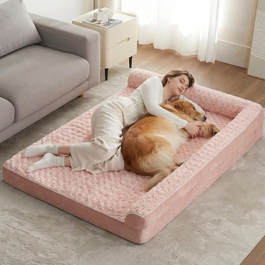 BFPETHOME Orthopedic XXL Dog Beds Large Sized Dog, Washable Dog Sofa Bed | Removable Cover, Waterproof Lining, Non-Slip Bottom, Large Pet Couch for Big Dogs, Cozy Shared Sleeping Dog Bed for Indoor by BFPETHOME