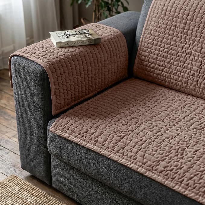 PAULATO BY GA.I.CO. Waterproof Couch Cover – 24x47 Blanket for Sofa Car Seat or Crate – Machine Washable Absorbent Reusable Pad for Puppy Training – Dogs Cats Pets Friendly Protector - Soft Taupe - Image 7