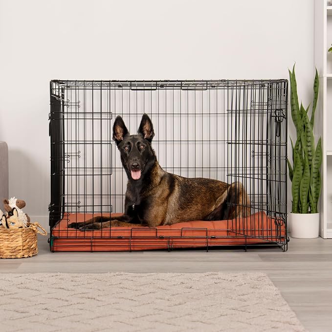 Furhaven Orthopedic Dog Bed – Puffy Quilted Foam Mattress with Removable Washable Cover, Soft & Supportive for Kennels & Crates - X-Large, Rust - Image 2