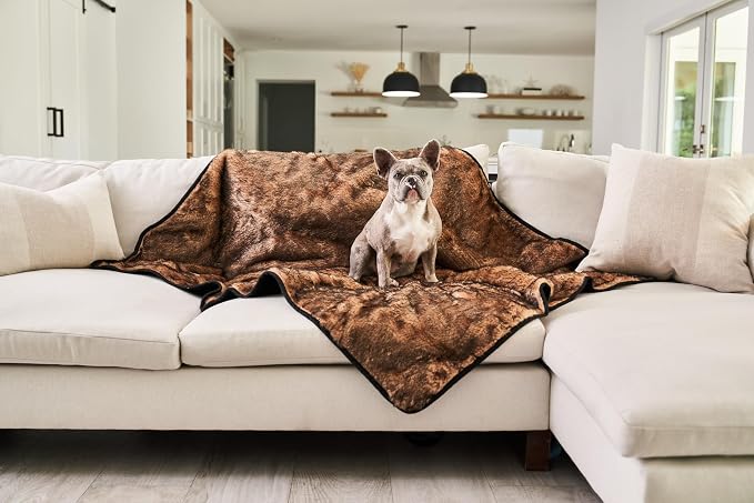 PAW BRANDS PupProtector Waterproof Throw Blanket, Sable Tan, 80x62 | Waterproof, machine washable — protects couches, beds & car seats - Image 4