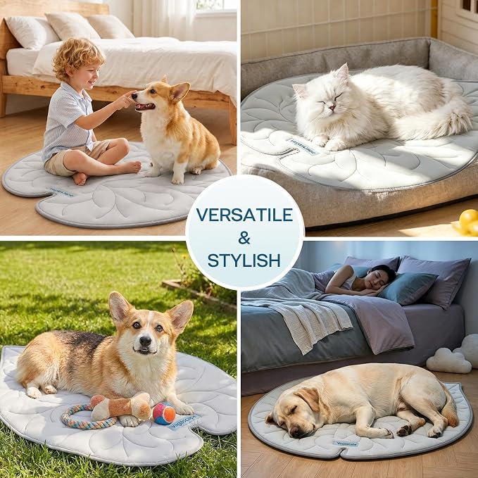 Dog Cooling Mat Washable Pet Cooling Mat, Self Cooling Mat for Dogs Large | 47" x 45", Thick Portable Foldable Cooling Pad for Indoor Outdoor, Crate, Travel, Camping and Beach - Image 5