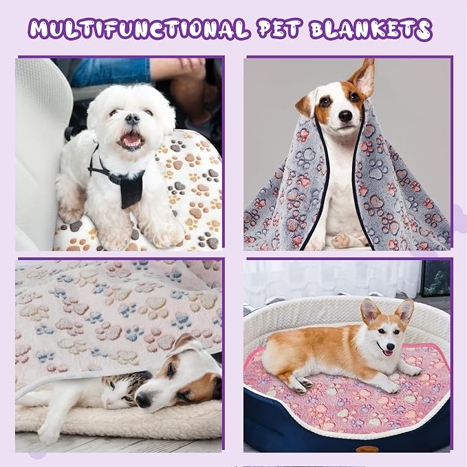 YUEPET 6 Pack Waterproof Dog Blanket, Washable Puppy Blanket for Small Dogs | Bed Couch Sofa Protector, Waterproof Inner Layer, Soft Fleece Flannel, 30x20", Machine Washable, Small Dogs & Cats - Image 6
