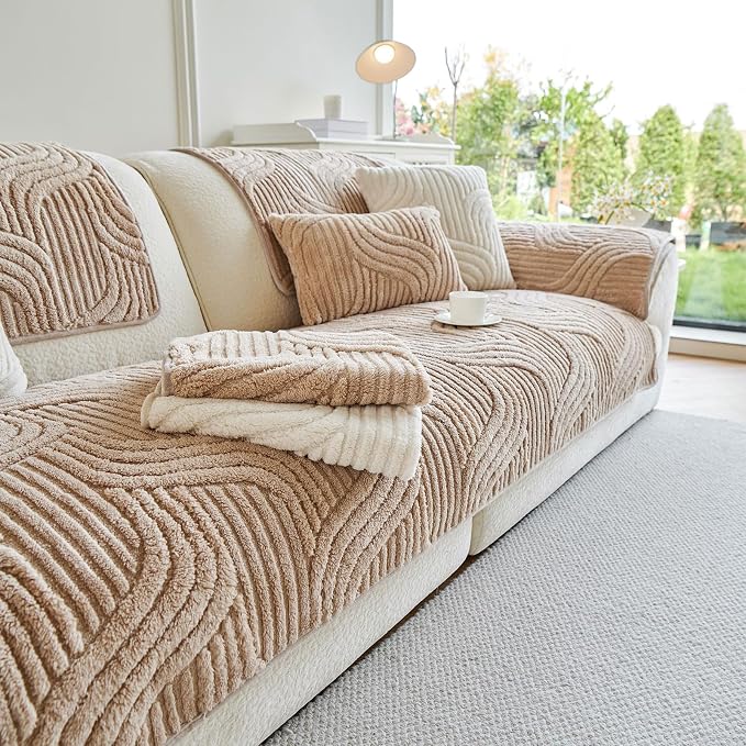 OTOB Couch Covers for Sofa Washable Anti Slip Furniture Protector, 1 Piece | Matcha Green, 27.6"x82.7", Soft Plush, All Seasons, Breathable, Modern, Wear-Resistant, Couch Cover for Dogs, Fade Resistant - Image 9