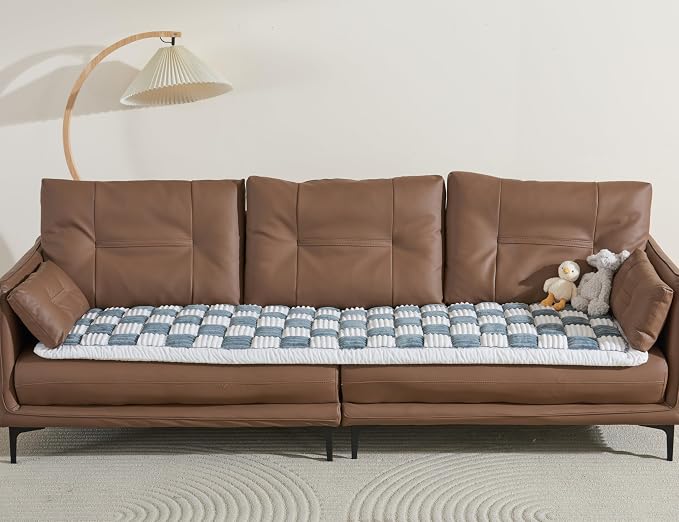 Couch Cushion Cover for dogs Sofa Cover Washable Pet Love Seat Couch Covers for Sofa Slipcovers Couch Protector Blanket for Dogs Sofa Cushion Covers for Pets Washable Pad Blue Grey 70x150cm/27.6x59in - Image 6