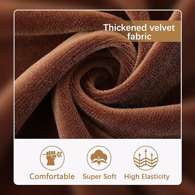 hyha Velvet Couch Cushion Covers, Sofa Covers for 3 Cushion Couch Washable | Soft Plush Sofa Slipcover, Elastic Bottom, Non-Slip Wear Resistant Furniture Protector, Ideal For Pets & Kids, 3 Pcs - Image 3