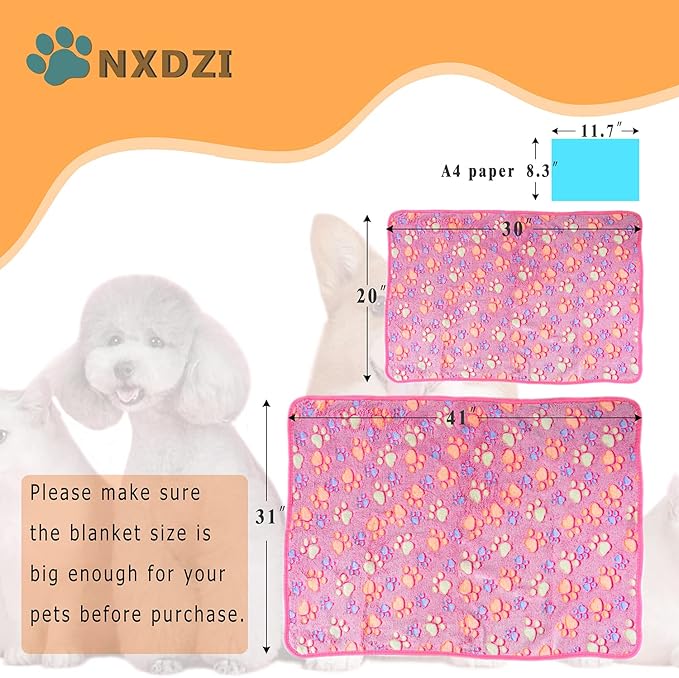 Dog Blankets for Small Medium Dogs Washable, 3 Pack Pet Blanket Washable 30" x 20", Fuzzy Soft Puppy Throw Cover for Kennel Crate Bed - Image 5