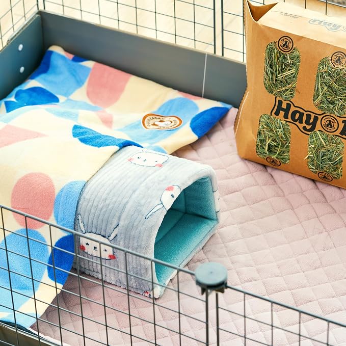 GuineaDad Premium Liner – Fleece Guinea Pig Cage Liner – Ultra-Plush Reusable Fleece Bedding with Waterproof Bottom – Extra Absorbent Liner for 2x4 C&C Cage (Cotton Candy) - Image 6