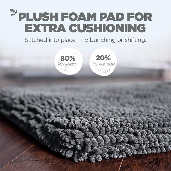 Soggy Doggy Crate Mate Dog Crate Pad, Gray, Small 18x24 | Reversible chenille pad; absorbs 7x its weight; fits wire, plastic crates & cars; puppy to senior dog; quick-dry - Image 3