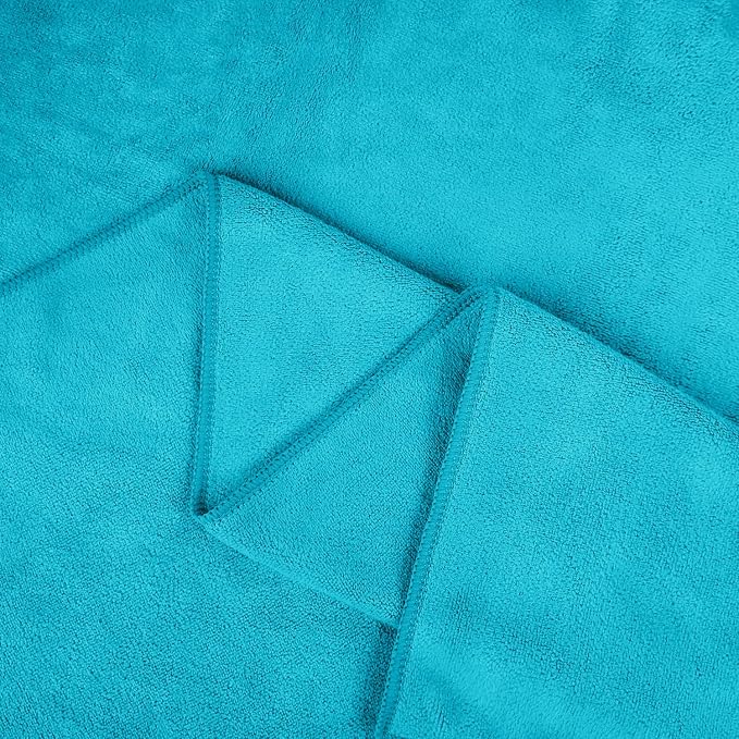 JML Microfiber Bath Towels, 4 Pack, 30" x 60", Teal | Soft, Absorbent, Quick Drying, Lint-Free, Fade Resistant, Use for Salon, Hair Wrap, Fitness, Sport, Yoga - Image 3