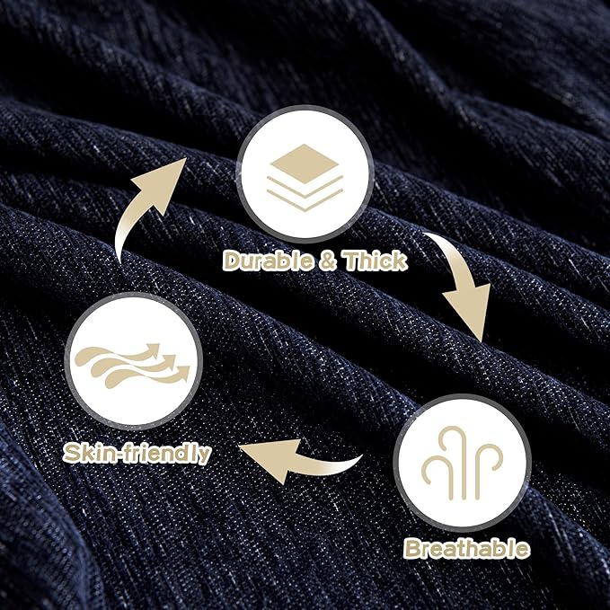 MYSKY HOME Couch Cover for Dogs Washable Couch Covers for 3 Cushion Couch Sofa Super Soft Sofa Slipcover Non Slip Sofa Cover, Chenille Sofa Covers for Dogs, Furniture Protector, 91"x134", Navy Blue - Image 8