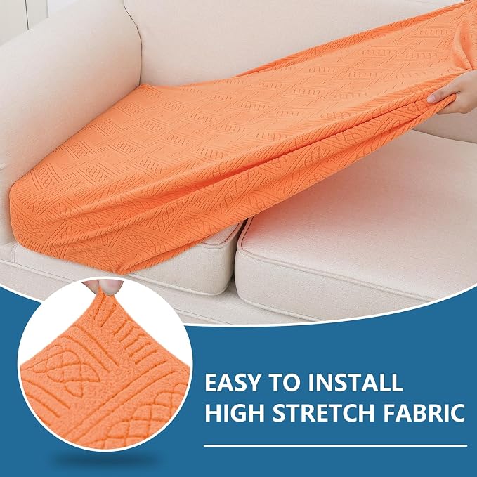 hyha Individual Couch Cushion Covers, Sofa Seat Cushion Covers Washable | Stretch Dog Couch Cover, Elastic Bottom, Anti-Slip Furniture Protector, Ideal For Pets & Kids, Durable Sofa Slipcover, 3 Pcs - Image 5