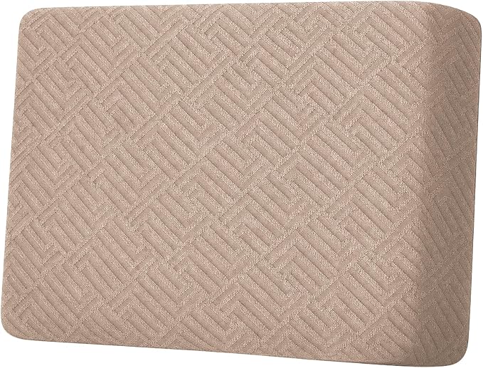 XINEAGE Couch Cushion Covers,Loveseat Seat Slipcovers for Pets,Non Slip Sofa Seat Cover Washable,Sofa Slipcovers with Elastic Bottom(1 Piece Loveseat Cushion Cover,Khaki) by XINEAGE