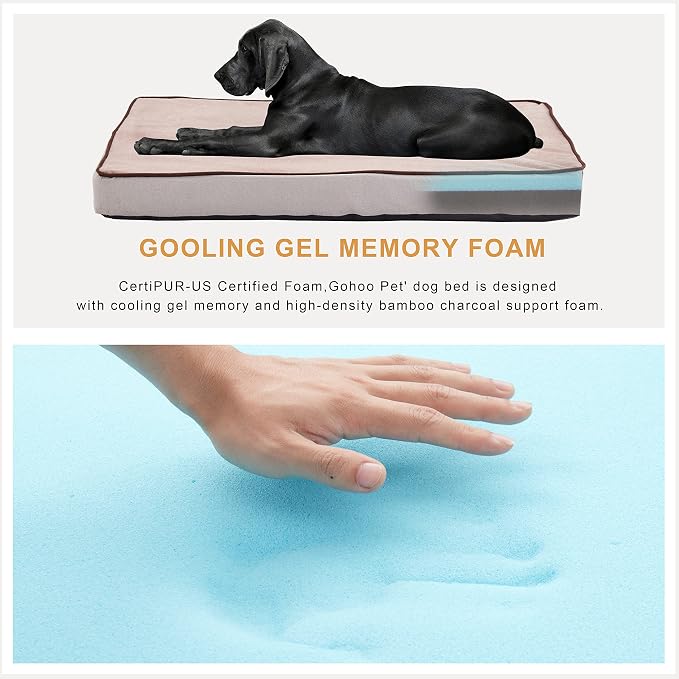 Orthopedic Memory Foam Dog Bed, Cooling Dog Beds for Medium/Large Dogs -Waterproof Pet Bed for Crate with Removable Washable Cover, XL(41inch,90Lbs) - Image 3