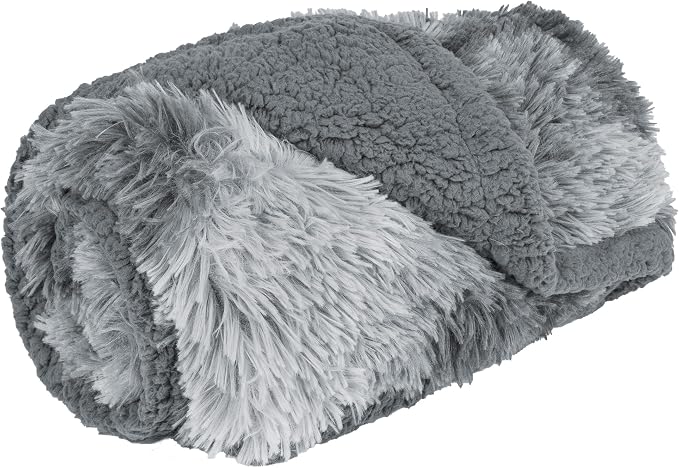 PetAmi Waterproof Dog Blanket for Couch, Bed & Furniture,Reversible Sherpa & Faux Fur Pet Blanket, Leakproof Blanket for Puppy Cat, Washable Soft Calming Pet Couch Protector (29x40, Tie-Dye Gray) - Image 8