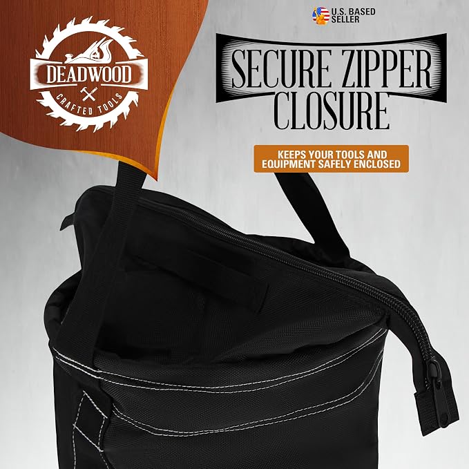 Deadwood Crafted Tools Tool Bag - 150 Pound Capacity Canvas Bucket Lineman Bag - Bucket Truck Accessories Aerial Grunt Bag Utility Sack for Welders, Ironworkers, and Lineman - Image 5