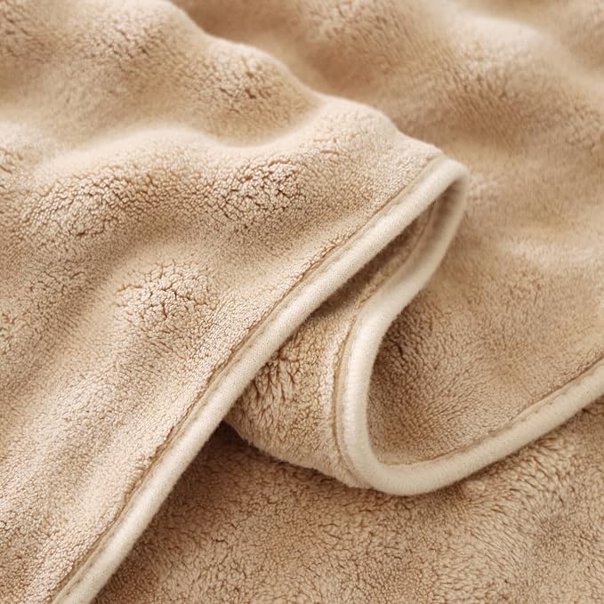 Bath Sheets Set 40x80 Inches Microfiber Extra Large BathTowels Super Soft Absorbent Quickly Dry Shower Towels for Bathroom (Beige,PK 6) - Image 5