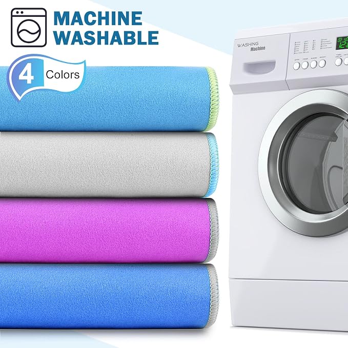Oudain 4 Sets Quick Dry Towels 8 Pcs Drying 2 Sizes Microfiber Travel Towel for Camping Beach Hiking Yoga Swim Camping Gym and Travel with Mesh Bag - Image 4