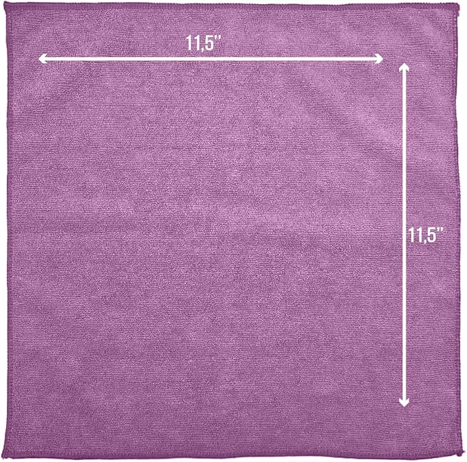 GREEN LIFESTYLE Microfiber Cleaning Cloth 11.5" x 11.5" 12 Pack - Edgeless Microfiber Towels for Cars, Cleaning Rags, Lint Free Car Microfiber Towel, Reusable Cleaning Cloths (Multicolor) - Image 6