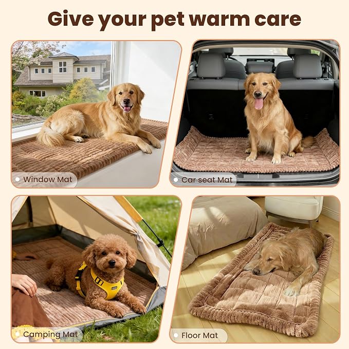 Couch Cover for Dogs Washable, Non Slip Couch Covers for 3 Cushion Sofa Pet Friendly, Fuzzy Pet Couch Cushion Covers for Dog,Thick,Soft for Sofa Protector (Coffee, 27.6" x 82.7"/70 x 210cm) - Image 5