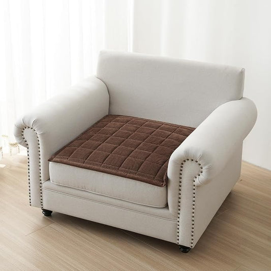 Couch Covers for Dogs Washable, Non Slip Couch Covers for Loveseat Sofa Pet Friendly, Soft Fuzzy Sofa Covers for Pet, Dog Couch Cover Furniture Protector(1PC,Dark Brown,27.6"x27.6") by PJLZJFBY